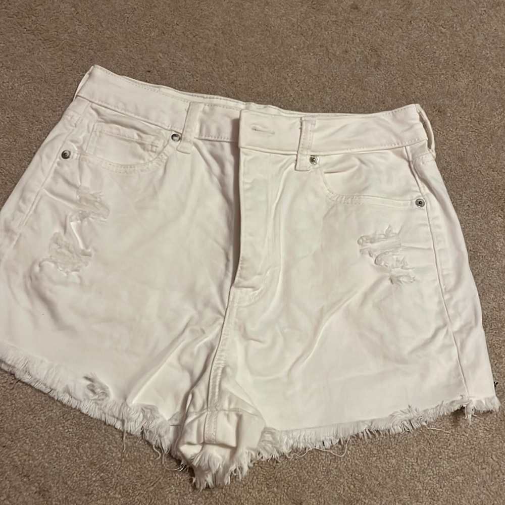 White American eagle jean shorts